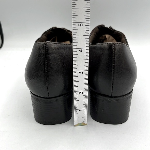 Munro American Two-Tone Brown Leather Shoes Size 8.5 | 1.5” Block Heel Comfort - Picture 4 of 10